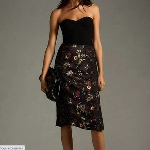Like-New Anthro Maeve Slim Side-Slit Skirt